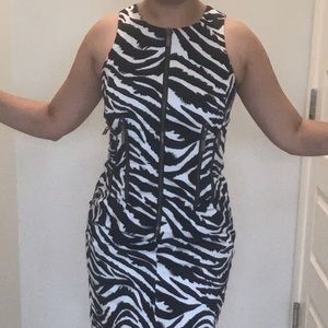 Michael Kors zebra sleeveless dress 2